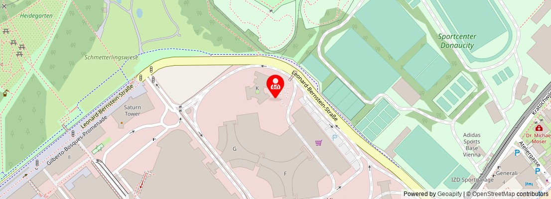 Street map section around the address