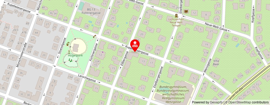 Street map section around the address