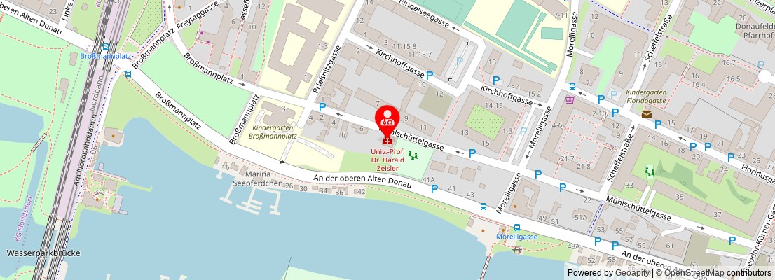 Street map section around the address