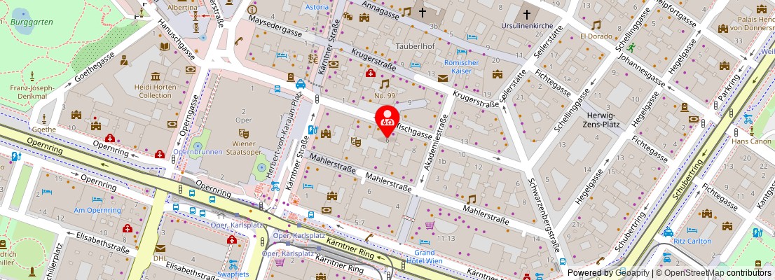 Street map section around the address