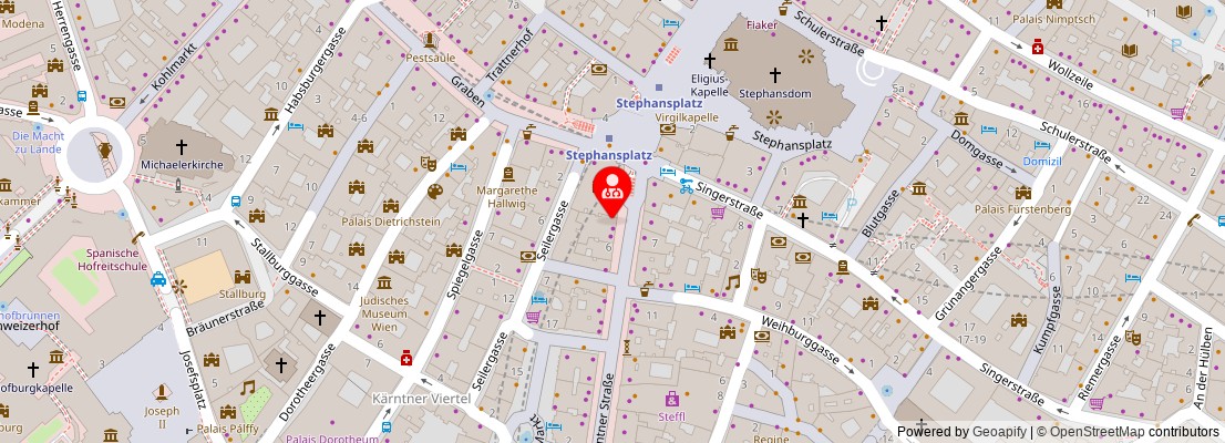 Street map section around the address