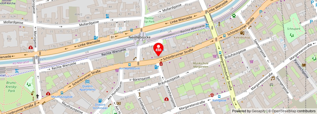 Street map section around the address