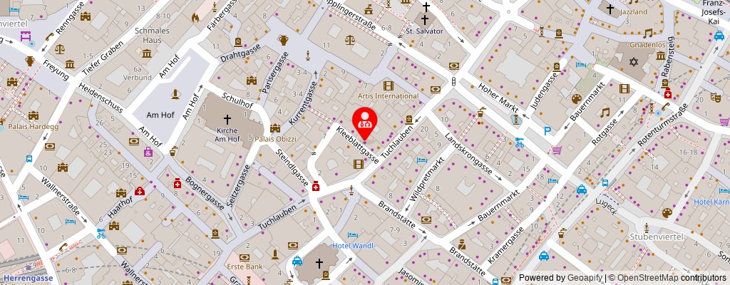 Street map section around the address