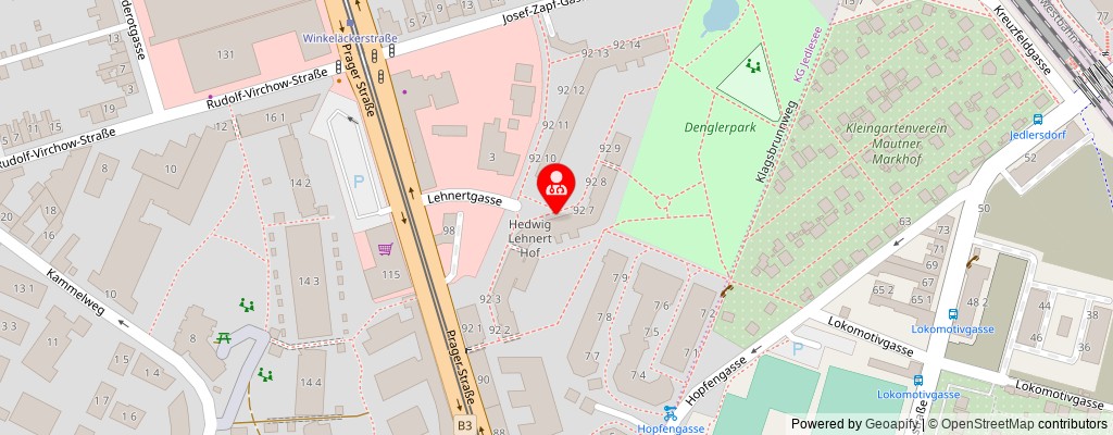 Street map section around the address