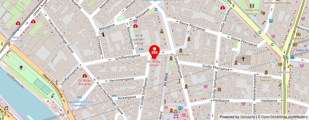 Street map section around the address