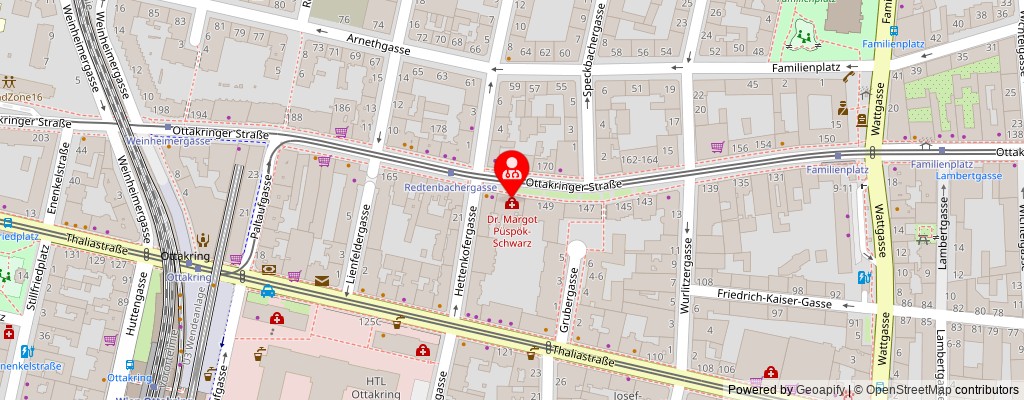 Street map section around the address