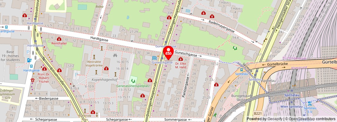 Street map section around the address