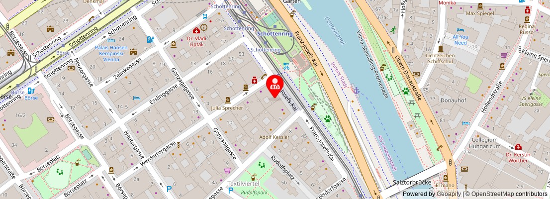 Street map section around the address