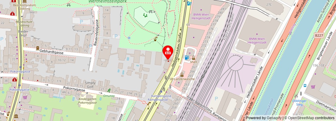 Street map section around the address