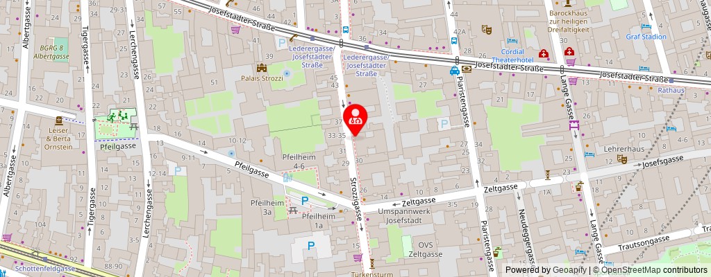 Street map section around the address