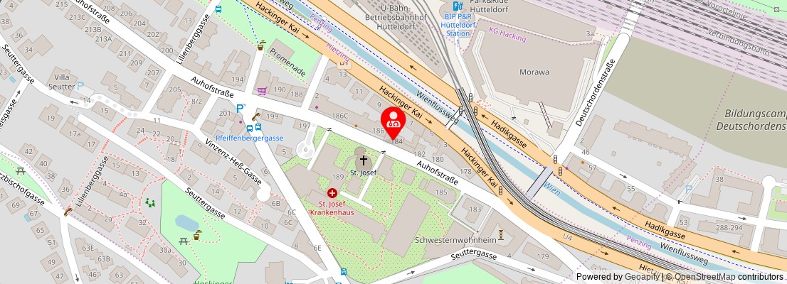 Street map section around the address