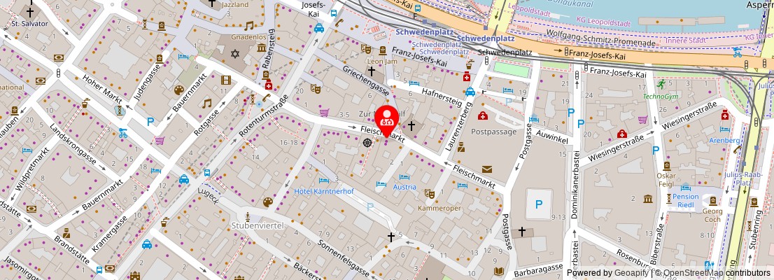 Street map section around the address