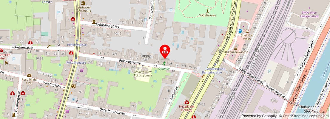 Street map section around the address