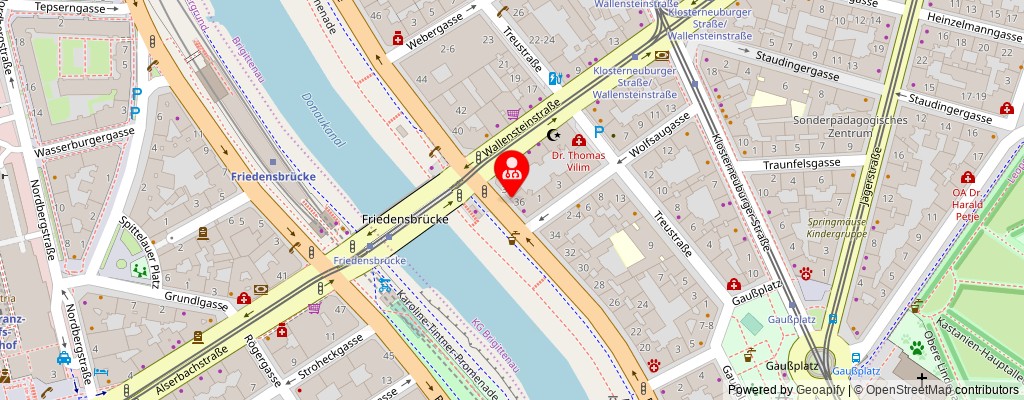 Street map section around the address