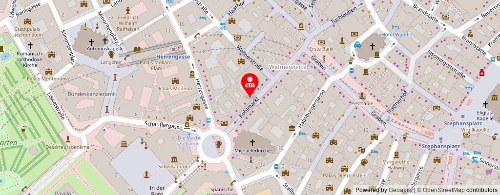 Street map section around the address