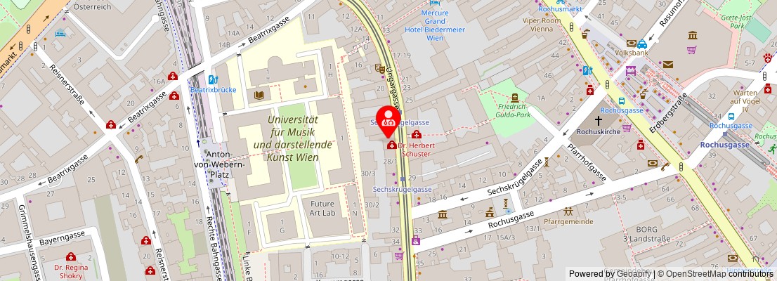 Street map section around the address