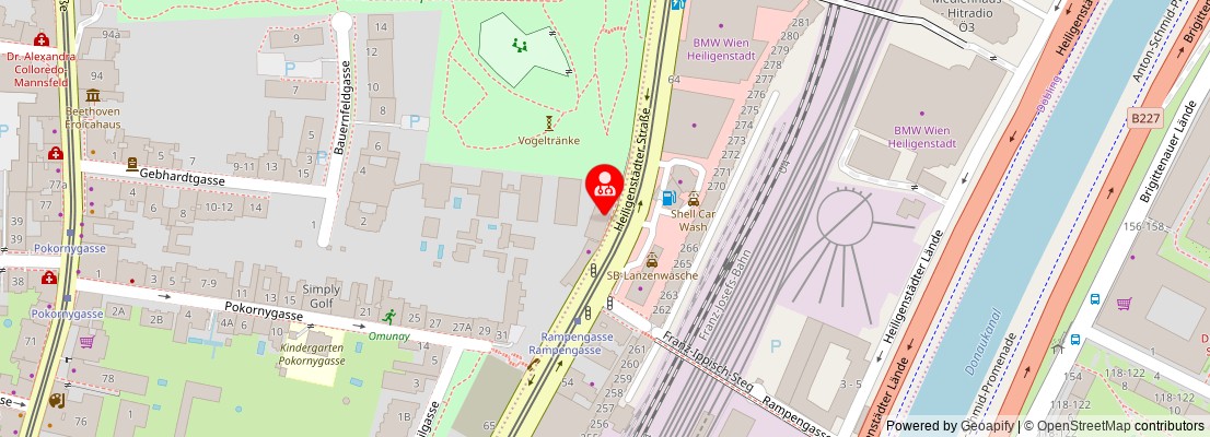 Street map section around the address