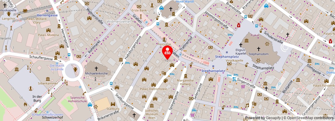 Street map section around the address