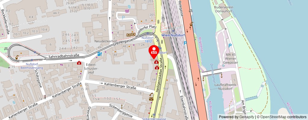 Street map section around the address