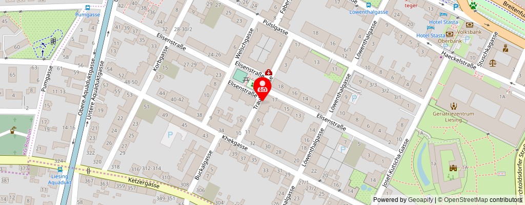 Street map section around the address