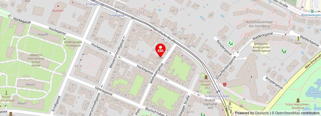 Street map section around the address