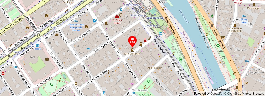 Street map section around the address