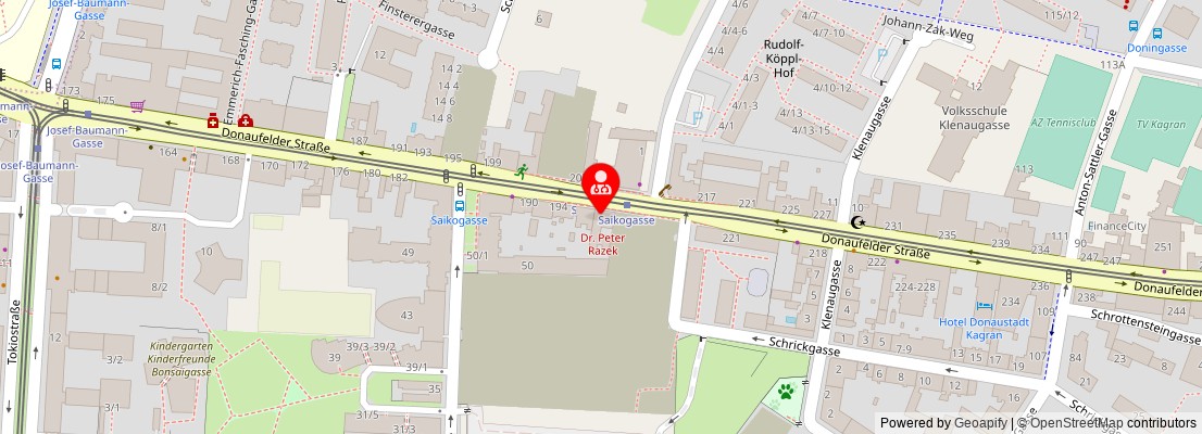 Street map section around the address