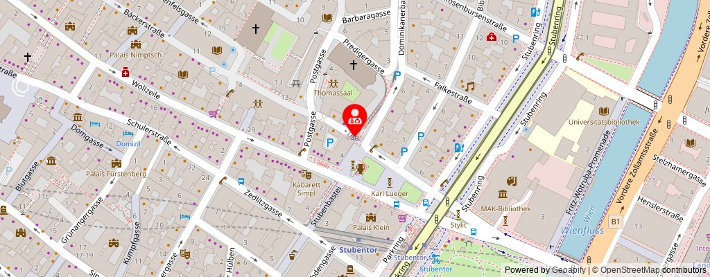 Street map section around the address