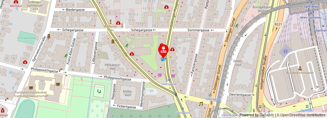 Street map section around the address