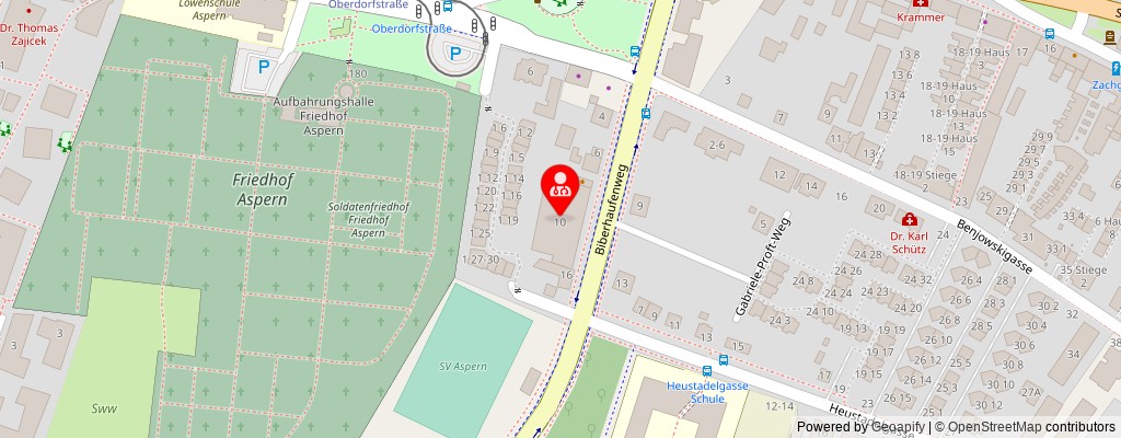 Street map section around the address