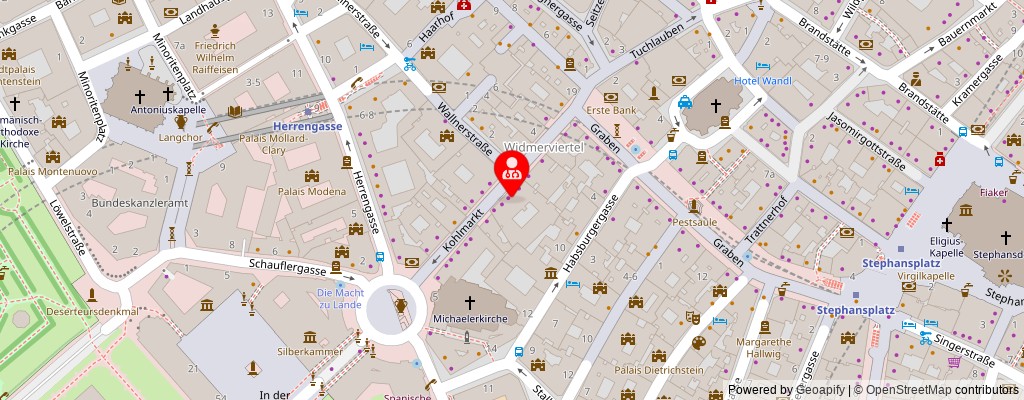 Street map section around the address