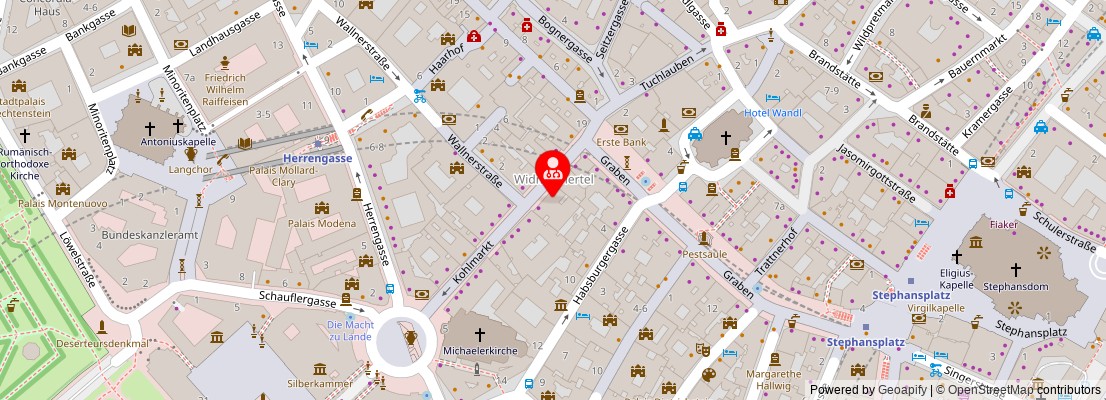 Street map section around the address