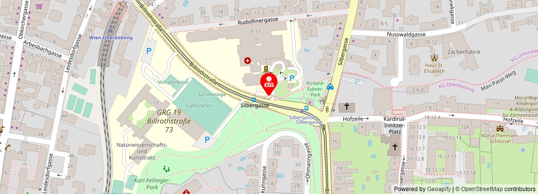 Street map section around the address