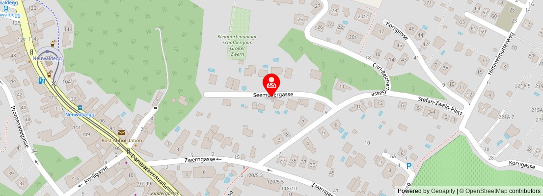 Street map section around the address