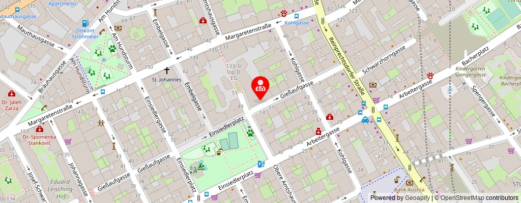 Street map section around the address