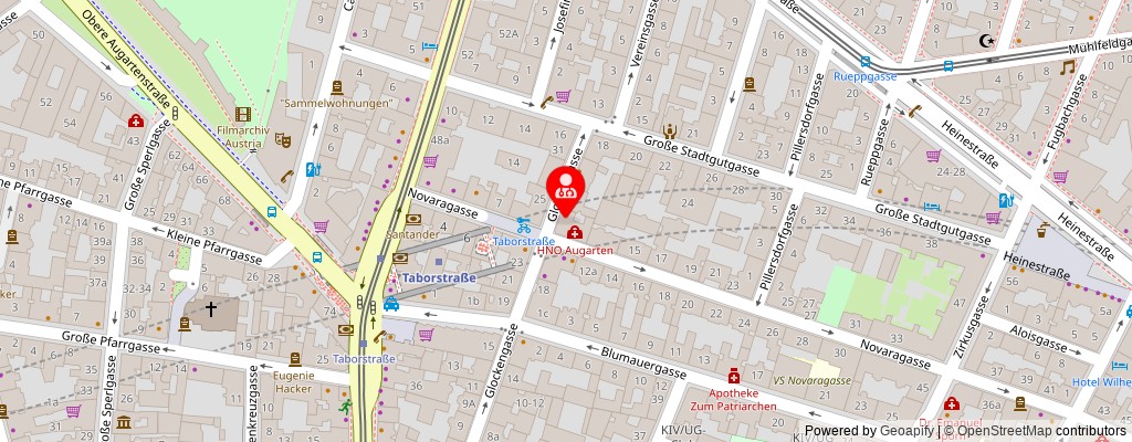 Street map section around the address