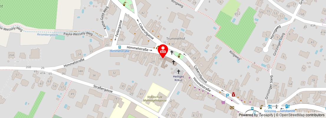 Street map section around the address