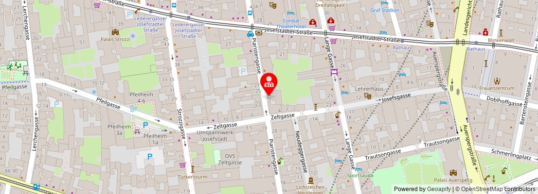 Street map section around the address