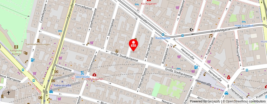 Street map section around the address