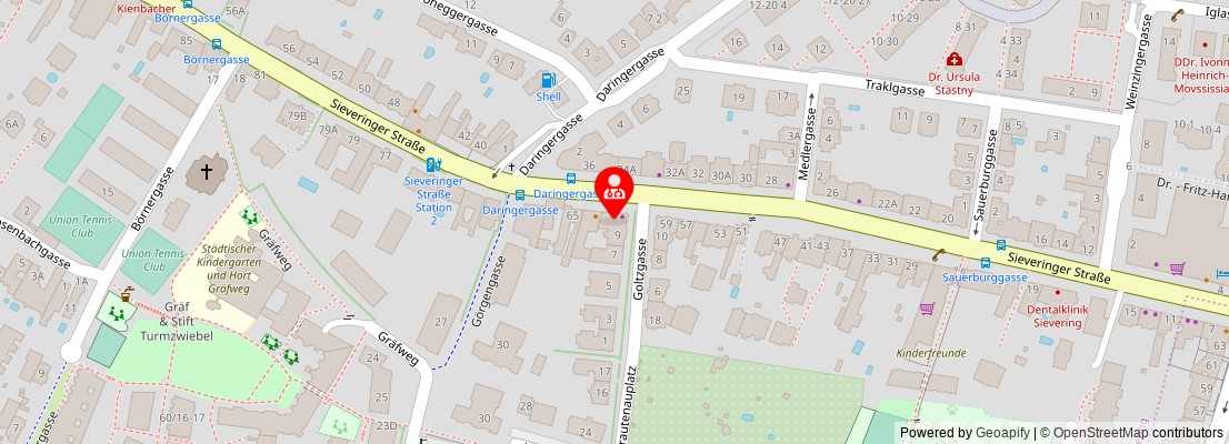 Street map section around the address