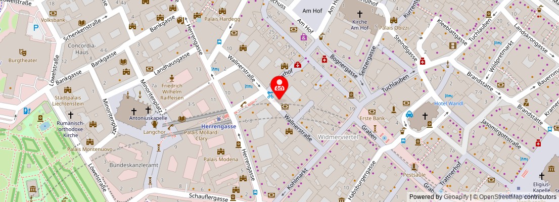 Street map section around the address