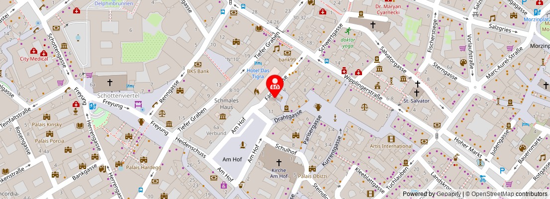 Street map section around the address