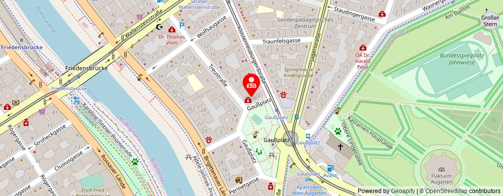 Street map section around the address