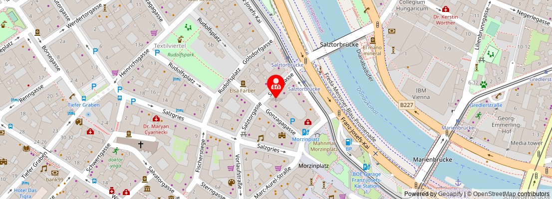 Street map section around the address