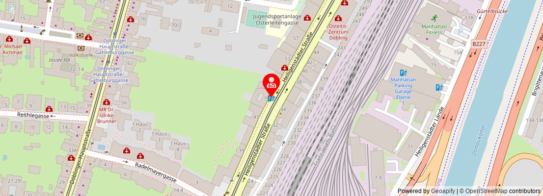 Street map section around the address