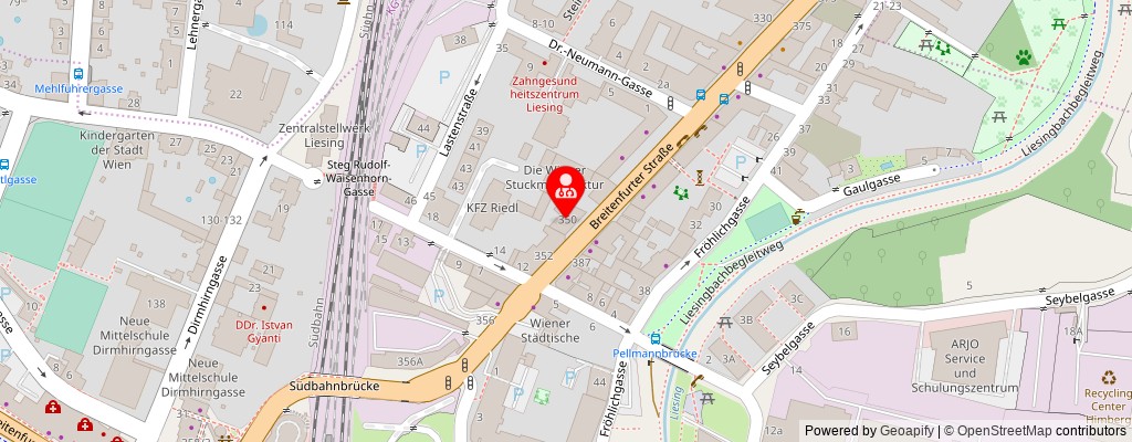 Street map section around the address