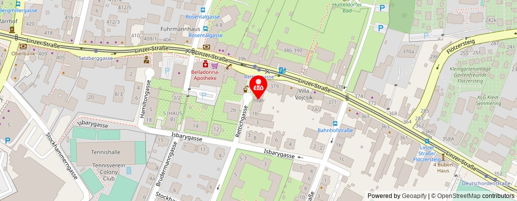 Street map section around the address