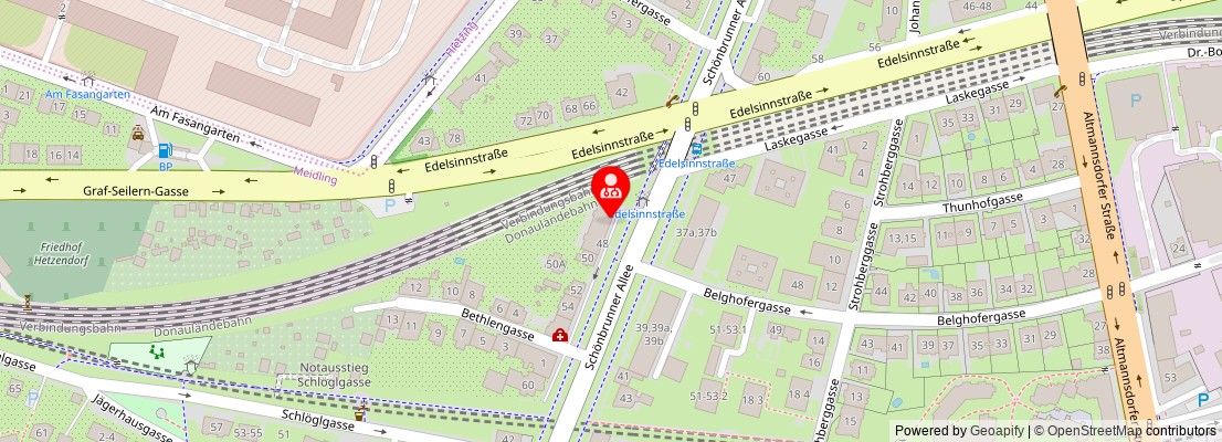 Street map section around the address