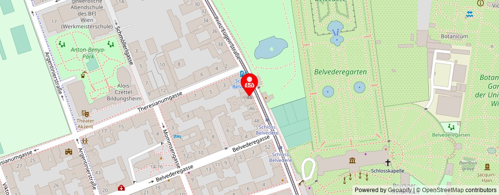 Street map section around the address