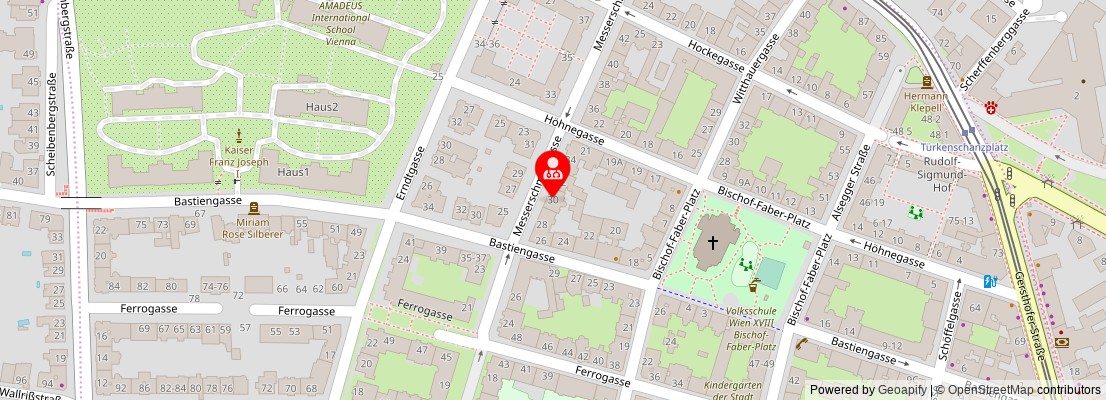 Street map section around the address
